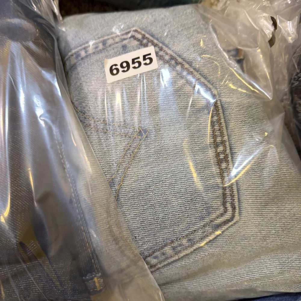 Levis 550 Relaxed Fit Tapered Leg Light Wash Blue Denim Jeans 40x30 6955